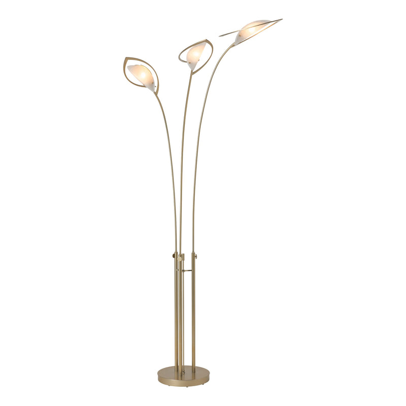 Aerial 3-Light 79.4" Torchiere Floor Lamp in Modern Brass