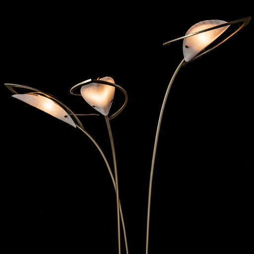 Aerial 3-Light 79.4" Torchiere Floor Lamp in Modern Brass