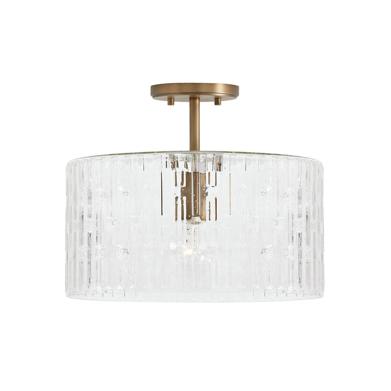 Emerson Semi-Flush Mount in Aged Brass