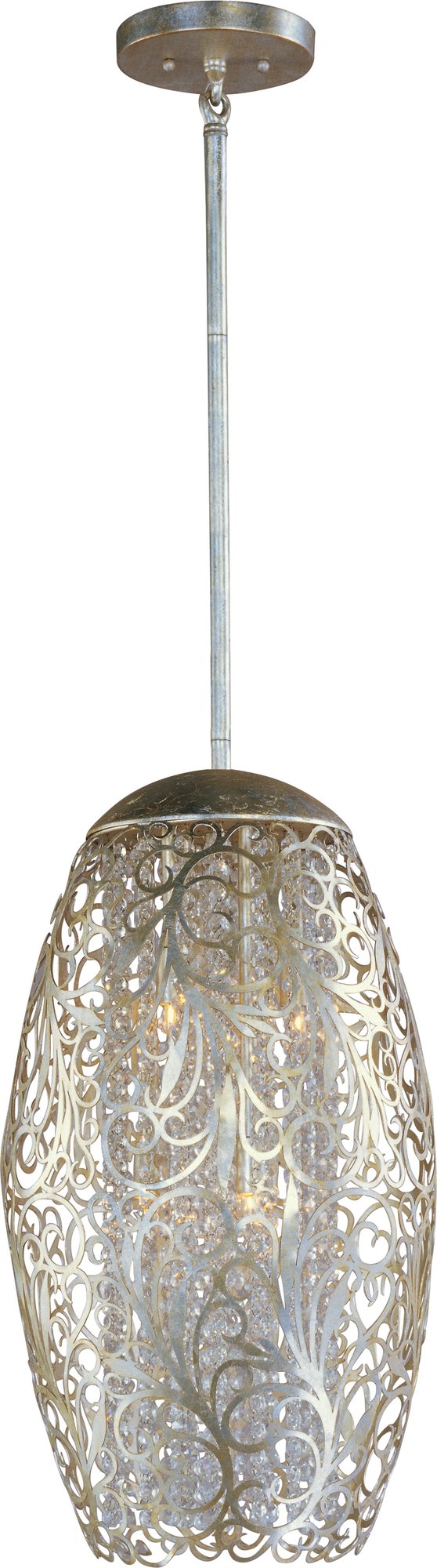 Arabesque 6 Light Pendant in Golden Silver