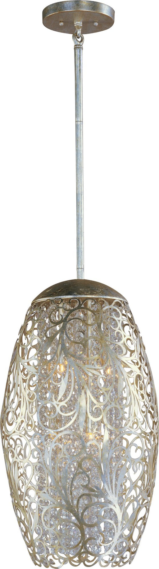 Arabesque 6 Light Pendant in Golden Silver