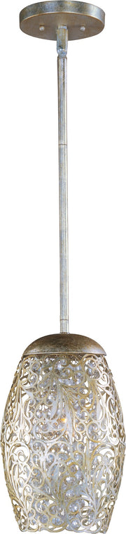 Arabesque 1 Light Mini Pendant in Golden Silver
