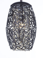 Arabesque 1 Light Mini Pendant in Golden Silver
