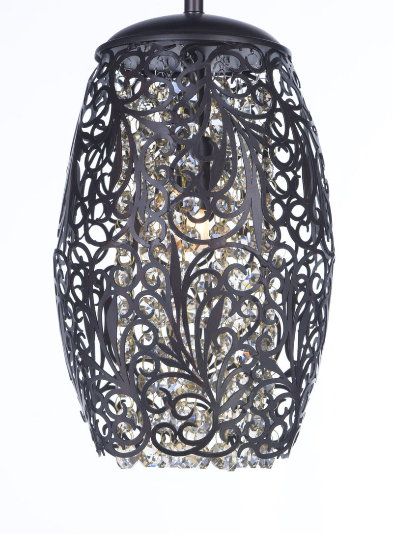 Arabesque 1 Light Mini Pendant in Golden Silver