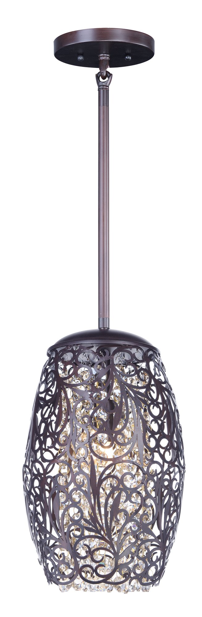 Arabesque 1 Light Mini Pendant in Oil Rubbed Bronze