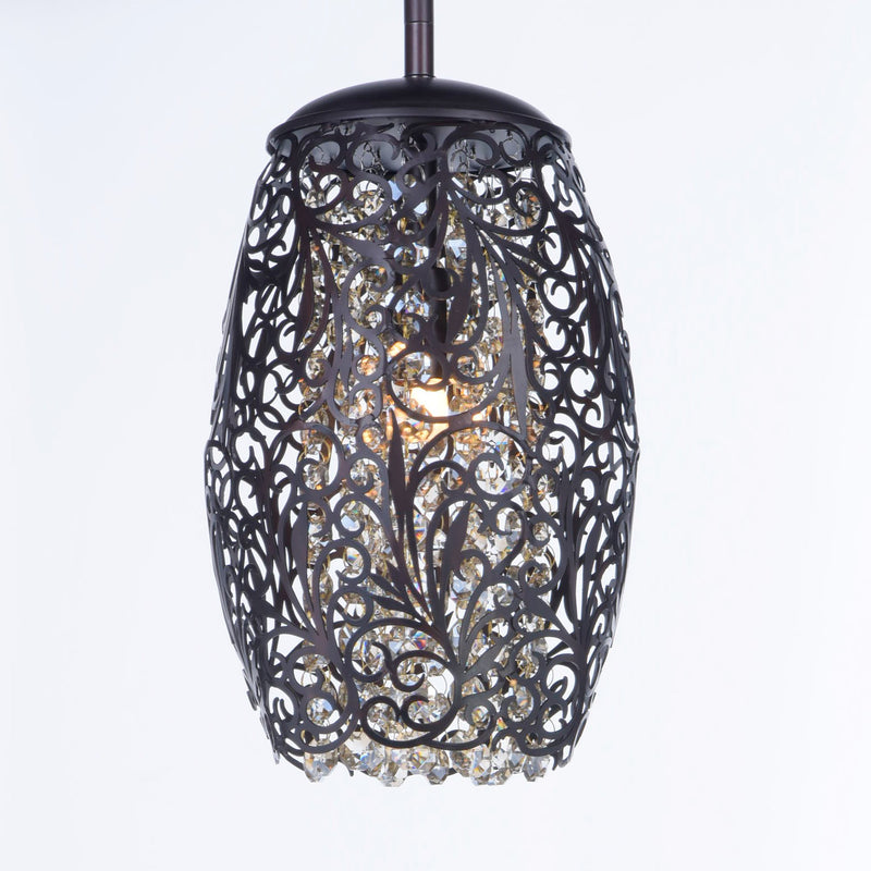 Arabesque 1 Light Mini Pendant in Oil Rubbed Bronze
