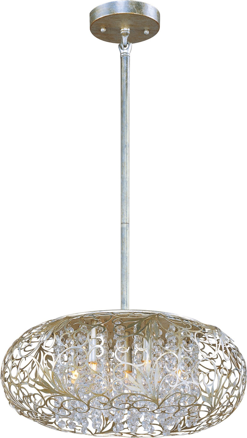 Arabesque 7 Light Pendant in Golden Silver