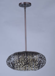 Arabesque 7 Light Pendant in Golden Silver