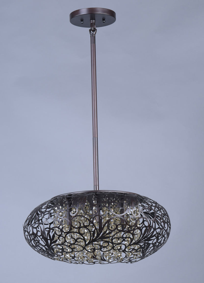 Arabesque 7 Light Pendant in Golden Silver