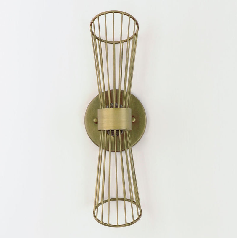 Zeta LED Wall Sconce in Natural Aged Brass