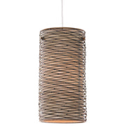 Flow 6.6" Fabric Mini Pendant in Hammered Ore