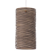 Flow 6.6" Fabric Mini Pendant in Hammered Ore