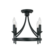 Peyton 4-Light Semi-Flush Mount in Matte Black