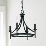 Peyton 4-Light Semi-Flush Mount in Matte Black