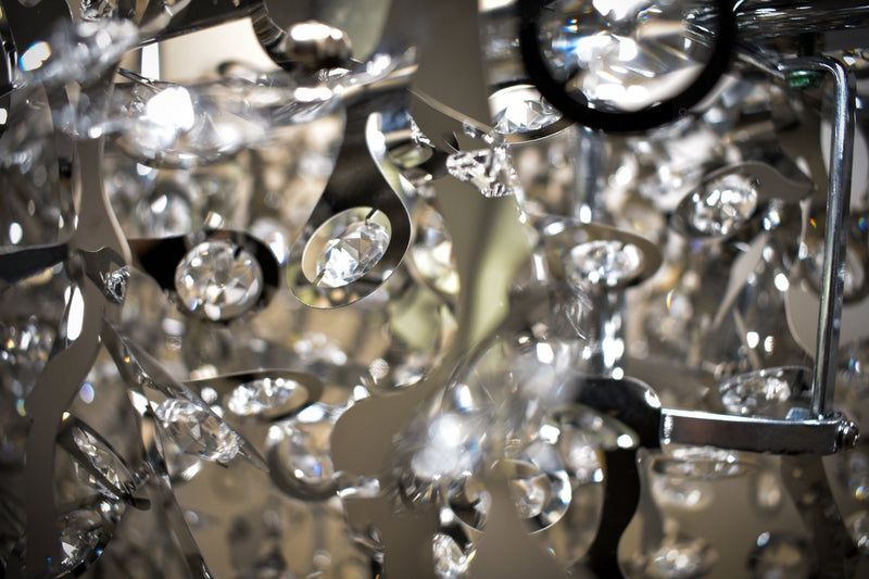 Comet 25" Crystal Pendant in Polished Chrome