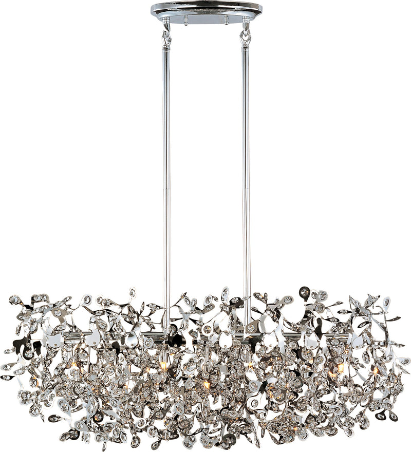 Comet 7 Light Linear Pendant in Polished Chrome