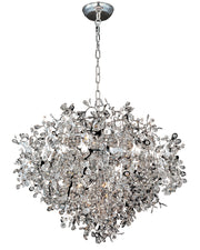 Comet 13 Light Crystal Pendant in Polished Chrome