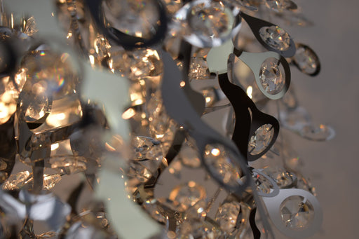 Comet 13 Light Crystal Pendant in Polished Chrome
