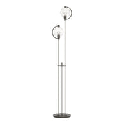 Pluto 2-Light 68" Floor Lamp in Dark Smoke