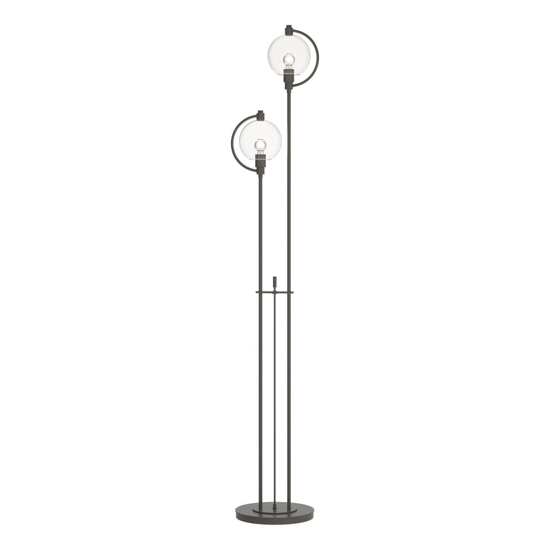 Pluto 2-Light 68" Floor Lamp in Dark Smoke