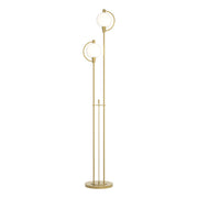 Pluto 2-Light 68" Floor Lamp in Modern Brass