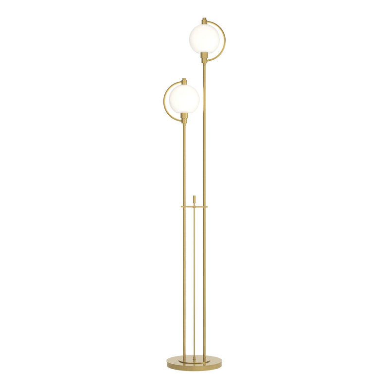 Pluto 2-Light 68" Floor Lamp in Modern Brass