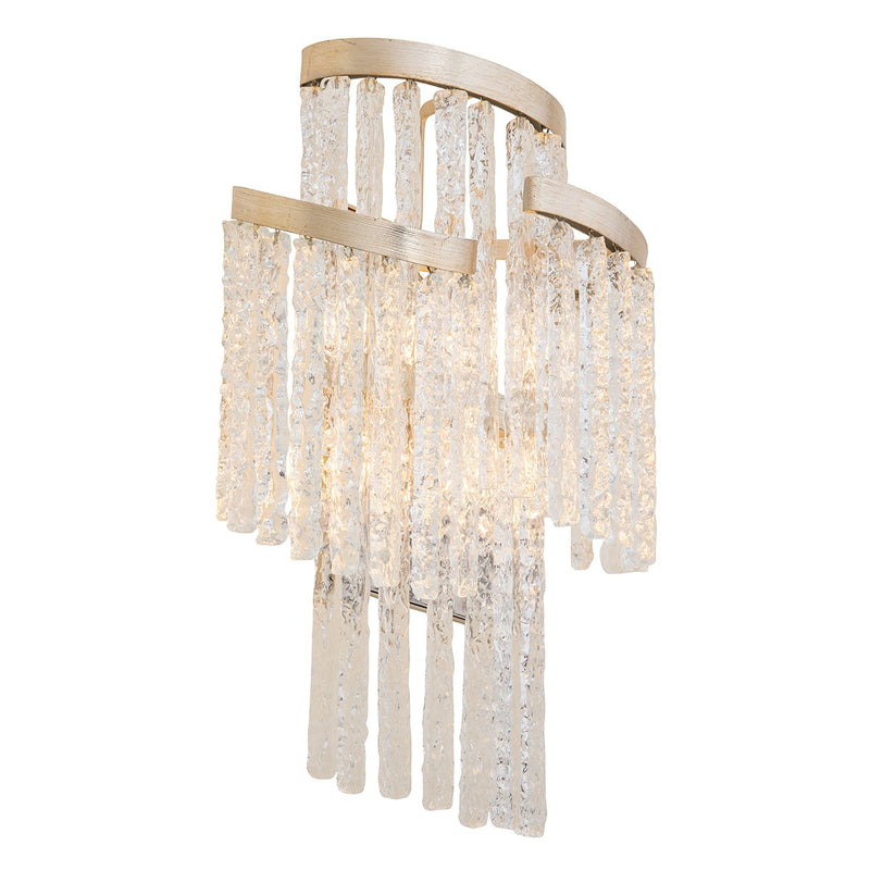 Mont Blanc 3-Light Wall Sconce in Modern Silver Leaf
