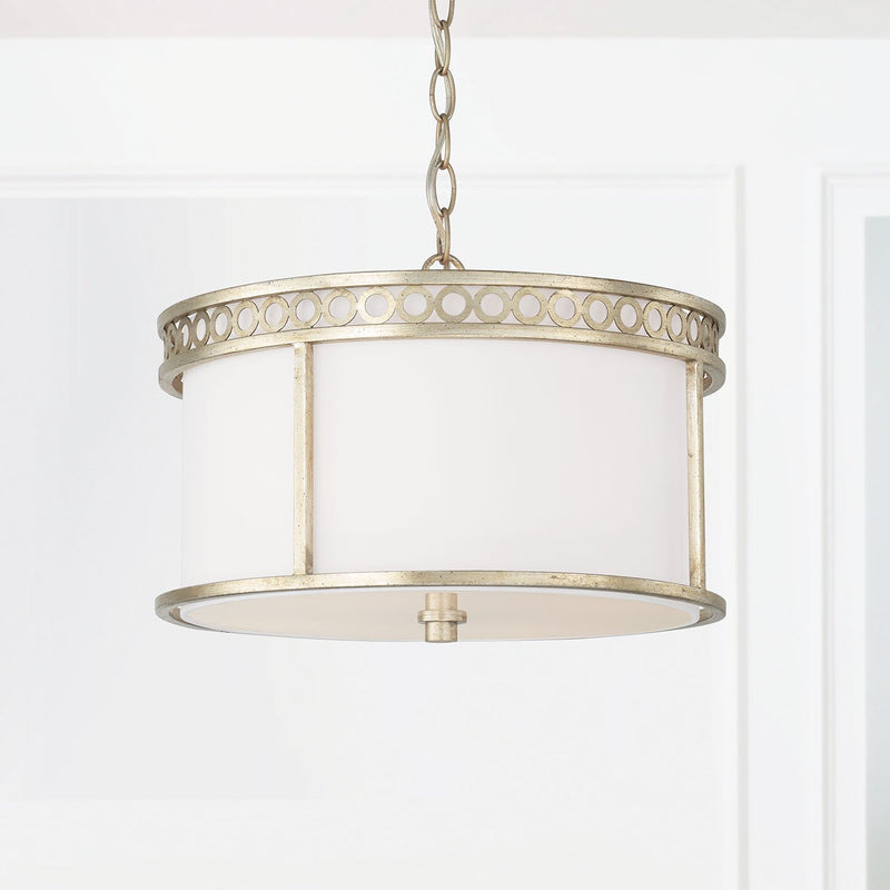 Isabella 4-Light Semi-Flush Mount in Winter Gold