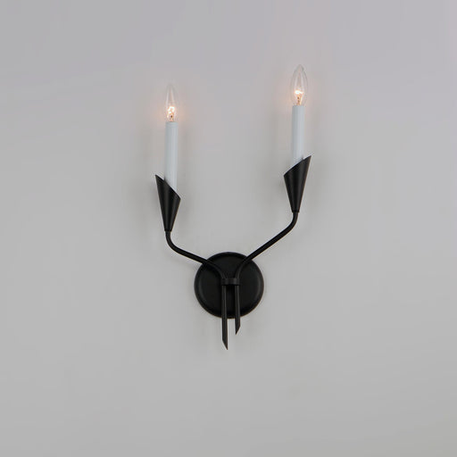 Calyx 2 Light Wall Sconce in Black