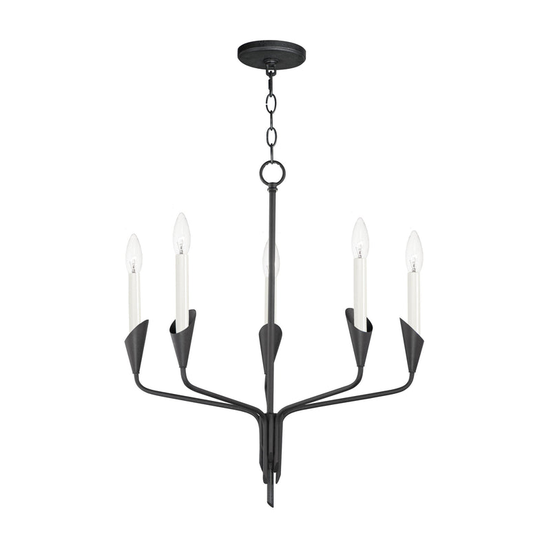 Calyx 5 Light Chandelier in Black