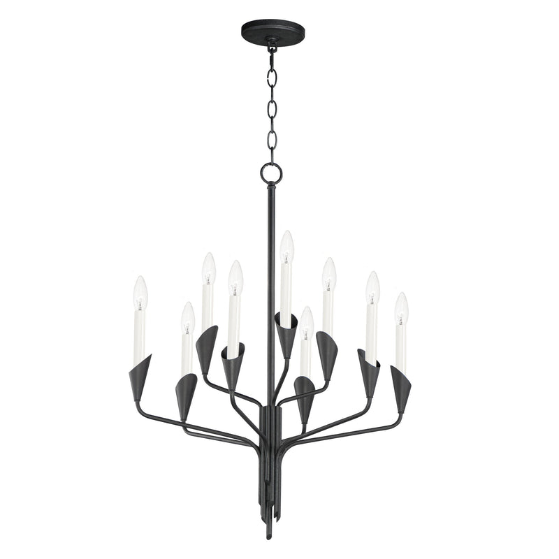Calyx 9 Light Chandelier in Black