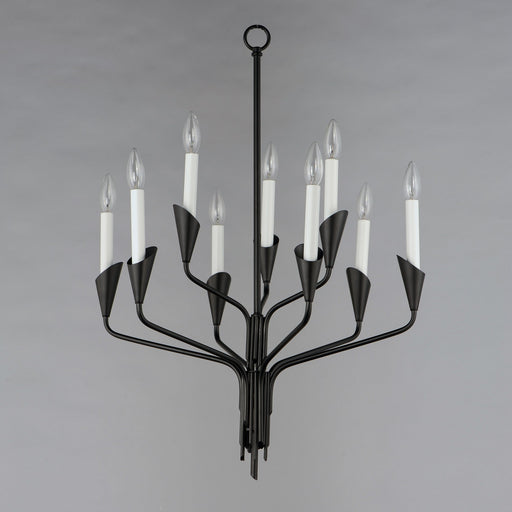Calyx 9 Light Chandelier in Black