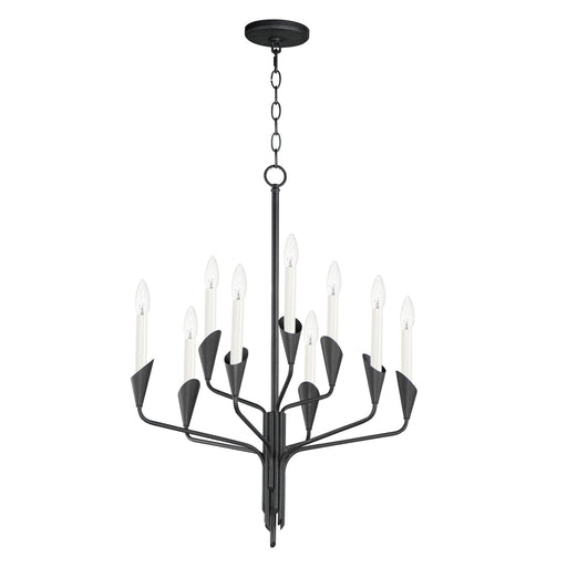 Calyx 9 Light Chandelier in Black