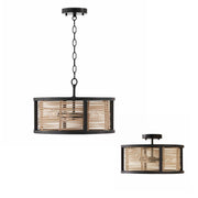 Rico 4-Light Semi-Flush Mount in Flat Black