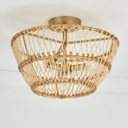 Wren 3-Light Semi-Flush Mount in Matte Brass