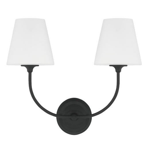 Sylvan 2 Light 17" Sconce in Black Forged