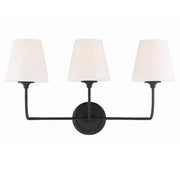 Sylvan 3 Light 23.25" Bathroom Vanity in Black Forged