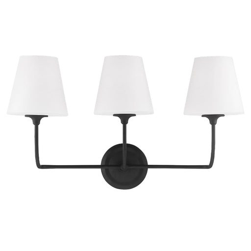 Sylvan 3 Light 23.25" Bathroom Vanity in Black Forged