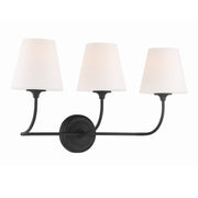Sylvan 3 Light 23.25" Bathroom Vanity in Black Forged