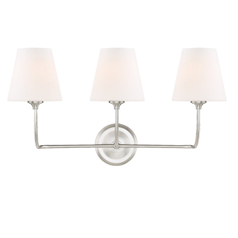 Sylvan 3 Light 23.25" Bathroom Vanity in Brushed Nickel