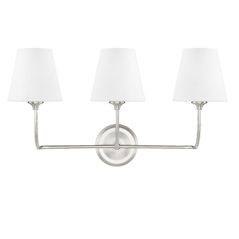 Sylvan 3 Light 23.25" Bathroom Vanity in Brushed Nickel