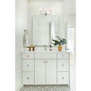 Sylvan 3 Light 23.25" Bathroom Vanity in Polished Chrome in a room setting