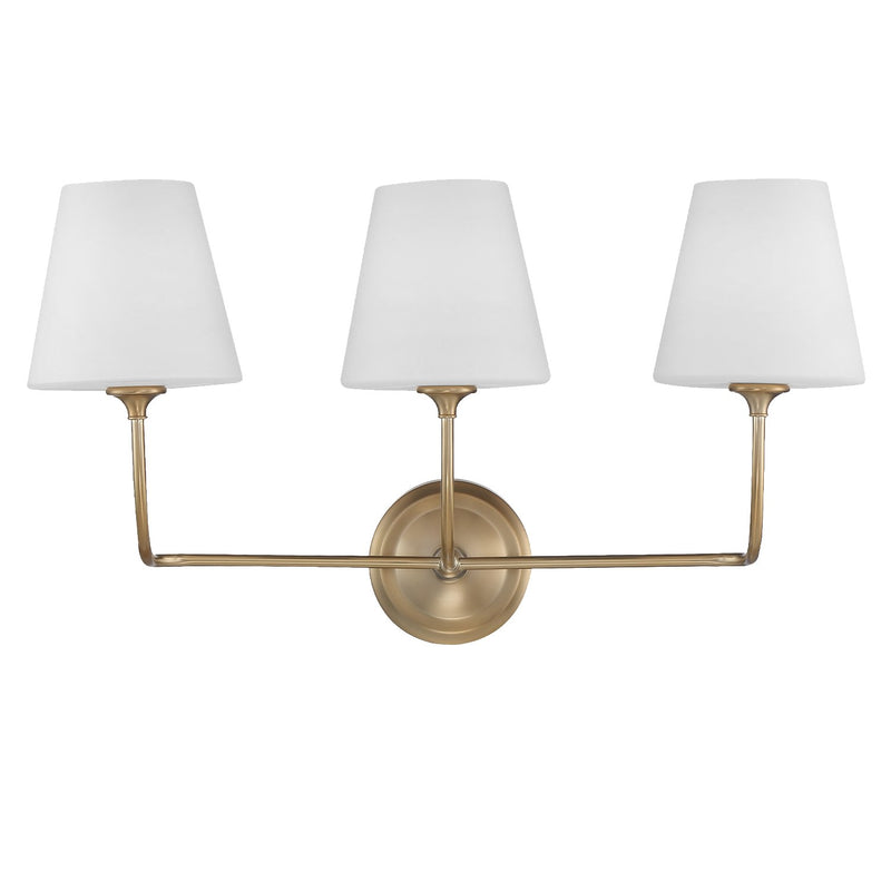 Sylvan 3 Light 23.25" Bathroom Vanity in Vibrant Gold