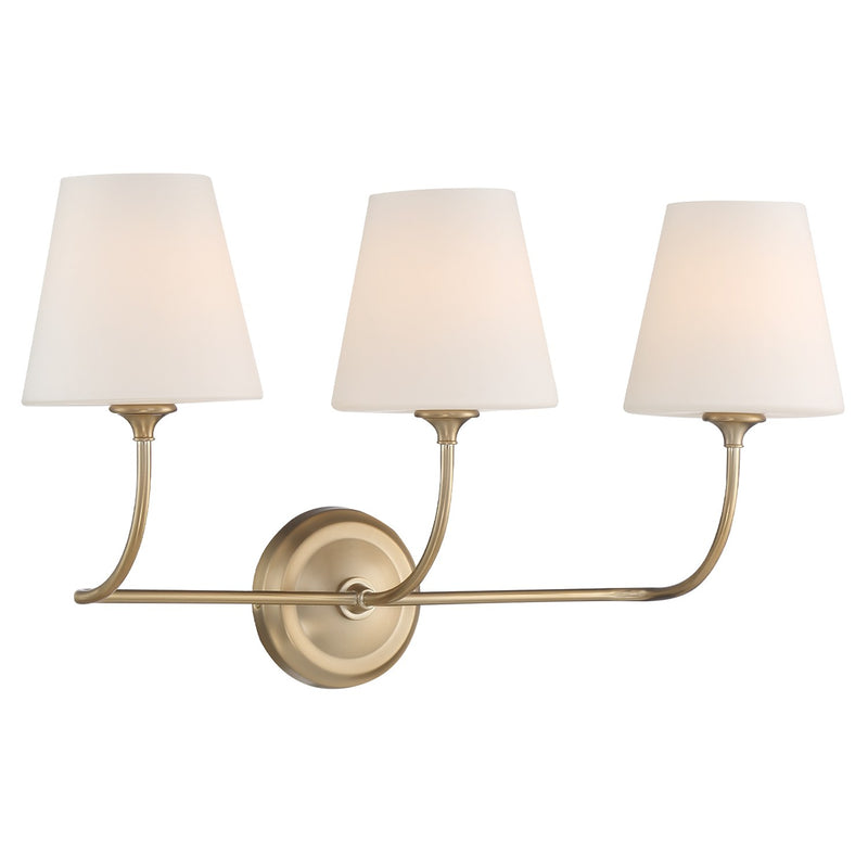 Sylvan 3 Light 23.25" Bathroom Vanity in Vibrant Gold