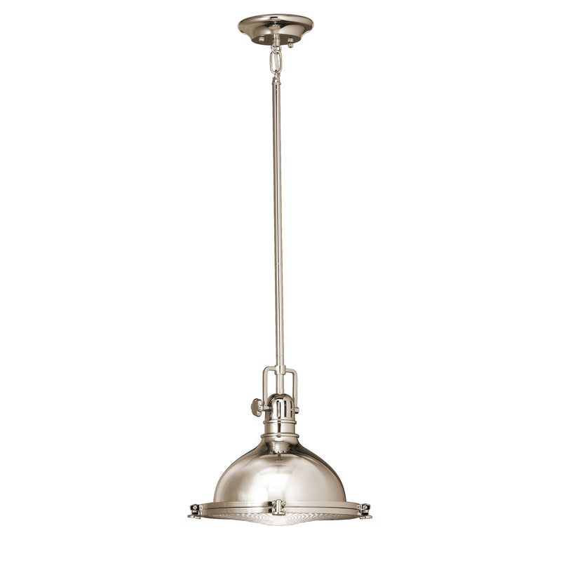 Hatteras Bay Pendant 1-Light in Polished Nickel