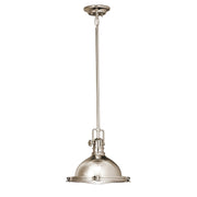 Hatteras Bay 11.75" Pendant in Polished Nickel