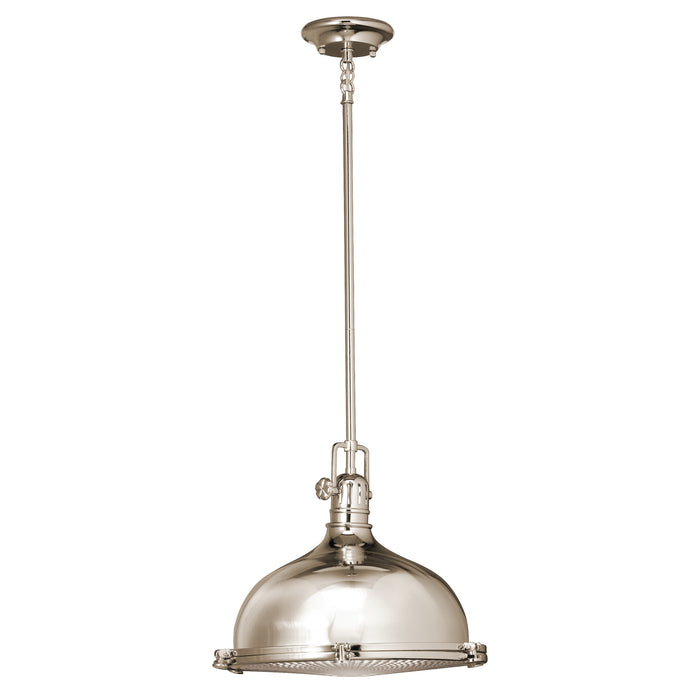 Hatteras Bay Pendant 1-Light in Polished Nickel