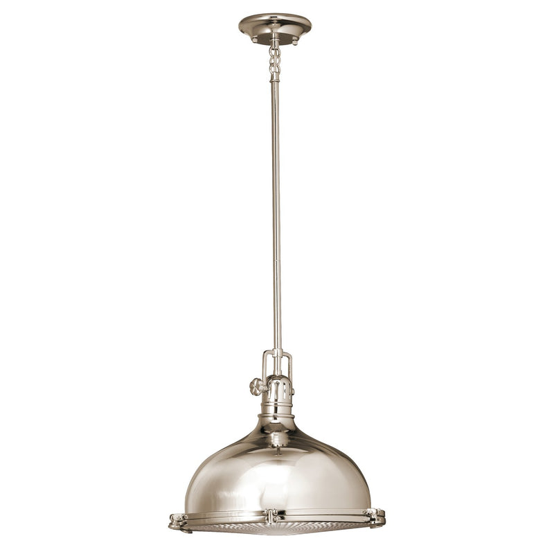 Hatteras Bay 13.25" Pendant in Polished Nickel