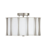 Bodie 3-Light Semi-Flush Mount in Brushed Nickel