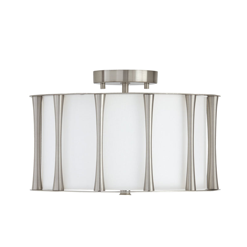 Bodie 3-Light Semi-Flush Mount in Brushed Nickel